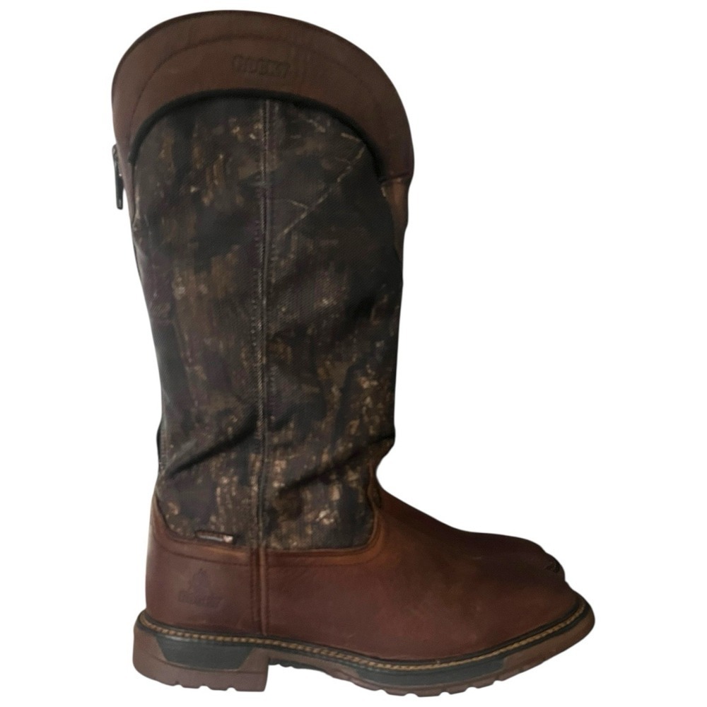 Rocky Boot Men's Size 12M Original Ride FLX Back Zip Waterproof Snake Boot 16"